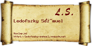 Ledofszky Sámuel névjegykártya